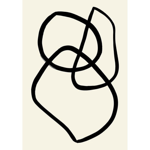 Black Lines 03 Black Modern Wood Framed Art Print by Uppsala Studio