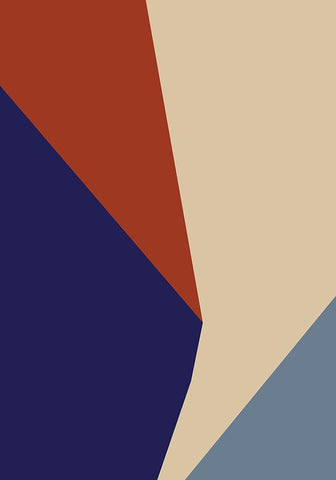 Color Blocks 03 Black Ornate Wood Framed Art Print with Double Matting by Uppsala Studio