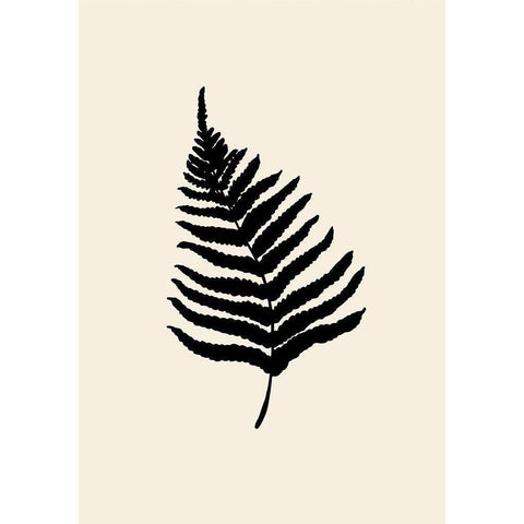 Fern White Modern Wood Framed Art Print by Uppsala Studio