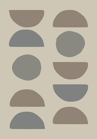 Organic Shapes 02 Black Ornate Wood Framed Art Print with Double Matting by Uppsala Studio