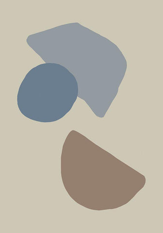 Organic Shapes 04 Black Ornate Wood Framed Art Print with Double Matting by Uppsala Studio