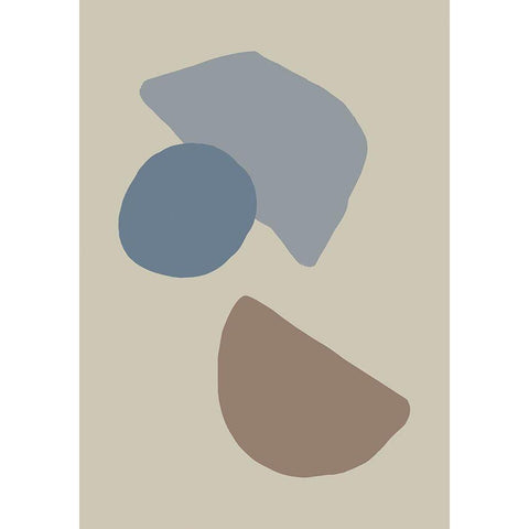 Organic Shapes 04 Black Modern Wood Framed Art Print by Uppsala Studio