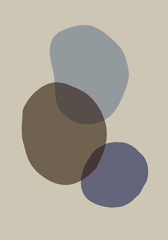 Organic Shapes 05 Black Ornate Wood Framed Art Print with Double Matting by Uppsala Studio