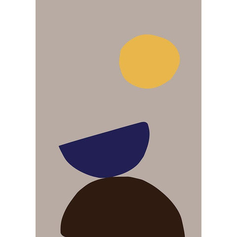 Organic Shapes 07 White Modern Wood Framed Art Print by Uppsala Studio