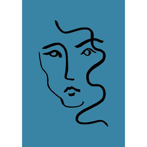 Portrait 02 Black Modern Wood Framed Art Print with Double Matting by Uppsala Studio