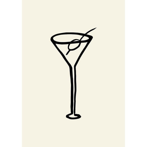 Shaken-Not Stirred Gold Ornate Wood Framed Art Print with Double Matting by Uppsala Studio