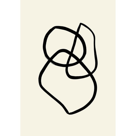Shape 01 White Modern Wood Framed Art Print by Uppsala Studio