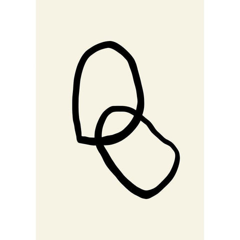 Shape 03 White Modern Wood Framed Art Print by Uppsala Studio