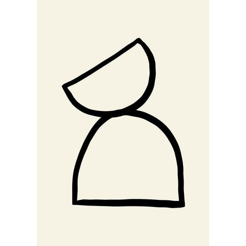 Shape 08 White Modern Wood Framed Art Print by Uppsala Studio