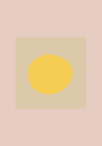The Sun White Modern Wood Framed Art Print with Double Matting by Uppsala Studio