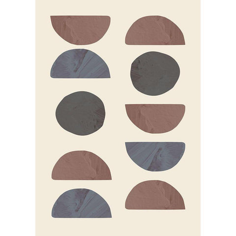 Collage 04 White Modern Wood Framed Art Print by Uppsala Studio