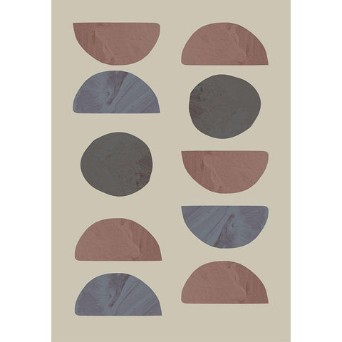 Collage 04 Sand Black Modern Wood Framed Art Print with Double Matting by Uppsala Studio