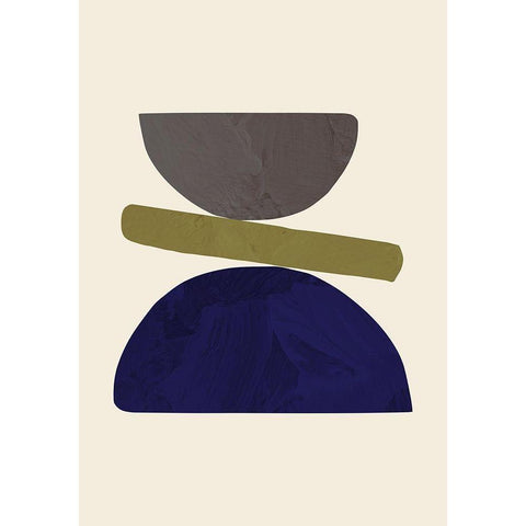 Collage 05 Black Modern Wood Framed Art Print with Double Matting by Uppsala Studio