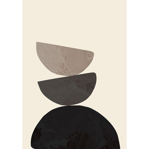 Collage 07 Black Modern Wood Framed Art Print by Uppsala Studio