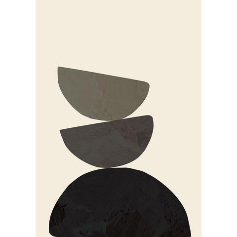 Collage 08 Black Modern Wood Framed Art Print by Uppsala Studio