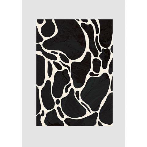 Giraffe Grey White Modern Wood Framed Art Print by Uppsala Studio