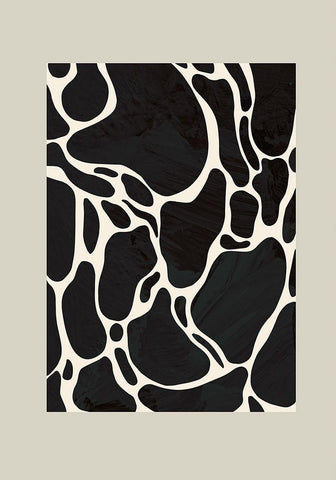 Giraffe Sand White Modern Wood Framed Art Print with Double Matting by Uppsala Studio