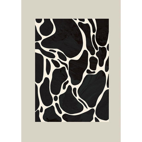 Giraffe Sand Black Modern Wood Framed Art Print by Uppsala Studio