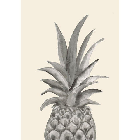Ink Pineapple Gold Ornate Wood Framed Art Print with Double Matting by Uppsala Studio