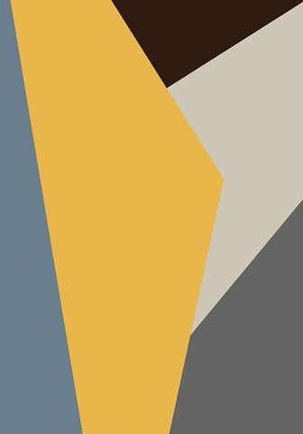 Color Blocks 01 Black Ornate Wood Framed Art Print with Double Matting by Uppsala Studio