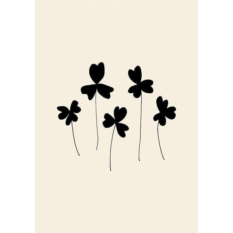 Black Sorrel White Modern Wood Framed Art Print by Uppsala Studio