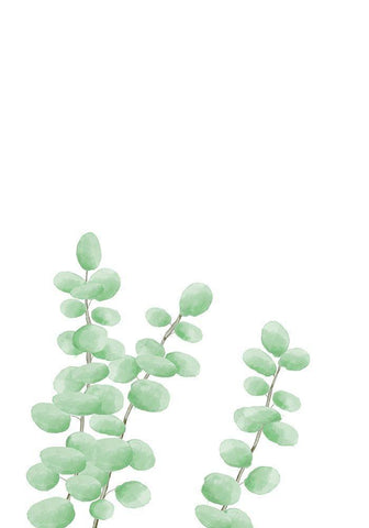 Branches White Modern Wood Framed Art Print with Double Matting by Uppsala Studio