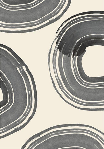 Rings of Life White Modern Wood Framed Art Print with Double Matting by Uppsala Studio