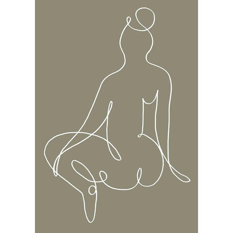 Sitting Down 02 Gold Ornate Wood Framed Art Print with Double Matting by Uppsala Studio