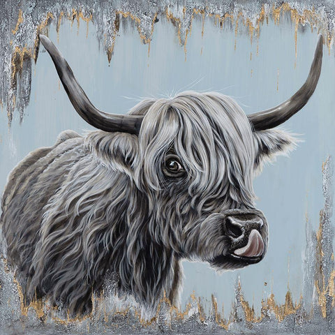 Babe the Coo Black Modern Wood Framed Art Print by Bawden, Angela