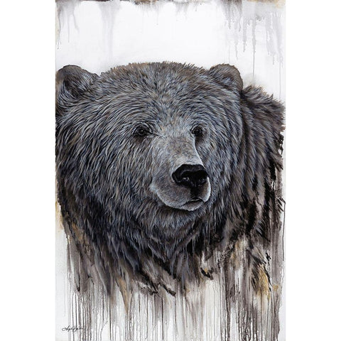 Giant Kodiak   Black Modern Wood Framed Art Print by Bawden, Angela