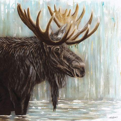 Adaption Black Modern Wood Framed Art Print by Bawden, Angela