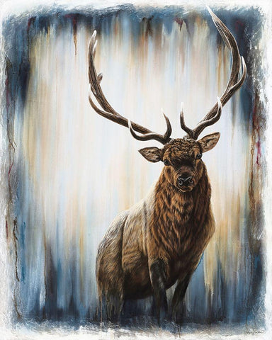 Standing Tall Black Ornate Wood Framed Art Print with Double Matting by Bawden, Angela