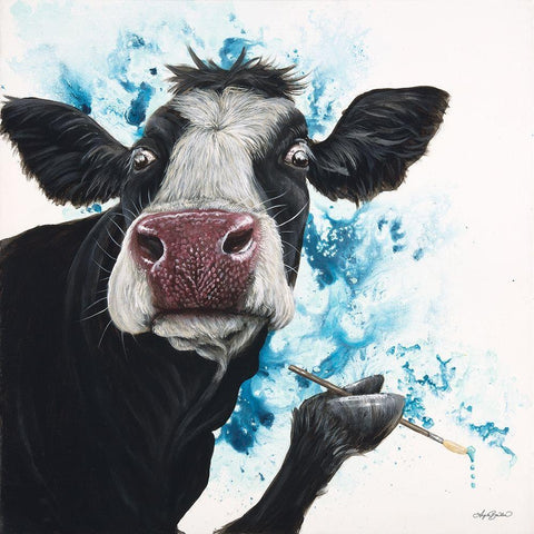 Picowsso White Modern Wood Framed Art Print by Bawden, Angela