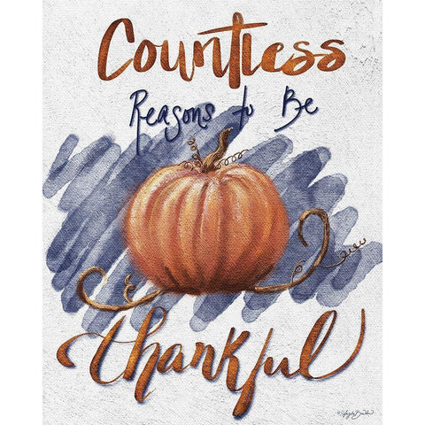 Countless Reasons to be Thankful Black Modern Wood Framed Art Print with Double Matting by Bawden, Angela