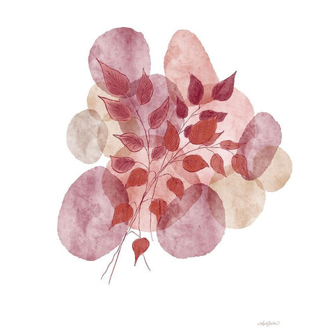 Bohemian Watercolor Leaves White Modern Wood Framed Art Print by Bawden, Angela