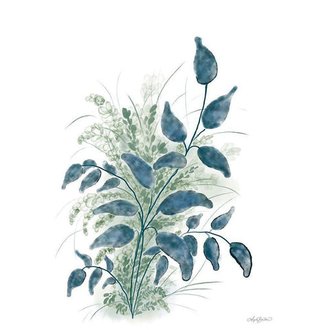 Bohemian Botanical II Black Modern Wood Framed Art Print with Double Matting by Bawden, Angela