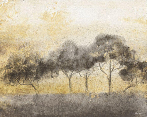 Afterglow 1 White Modern Wood Framed Art Print with Double Matting by Bawden, Angela