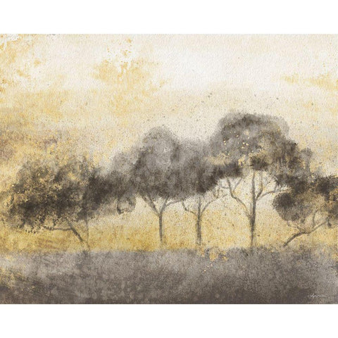 Afterglow 1 White Modern Wood Framed Art Print by Bawden, Angela