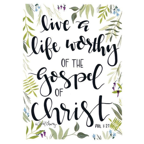 The Gospel of Christ    White Modern Wood Framed Art Print by Chavez, April