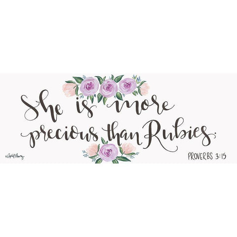 Proverb 3:15     Gold Ornate Wood Framed Art Print with Double Matting by Chavez, April