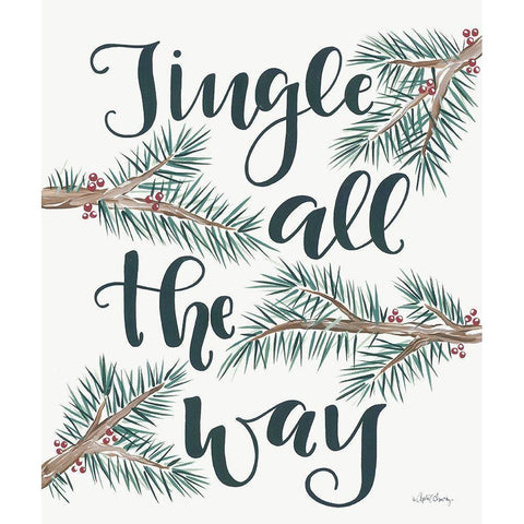 Jingle All the Way     Black Modern Wood Framed Art Print with Double Matting by Chavez, April