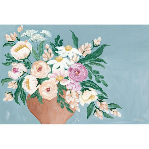 Blue Bouquet   Black Modern Wood Framed Art Print by Chavez, April