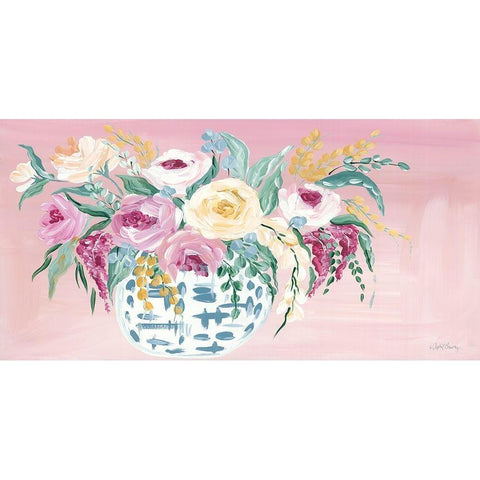 Spring Florals II   Black Modern Wood Framed Art Print with Double Matting by Chavez, April