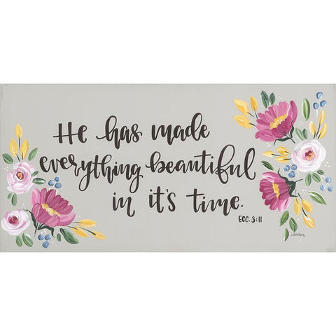 He Has Made Everything Beautiful Black Modern Wood Framed Art Print with Double Matting by Chavez, April