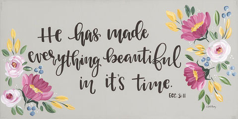 He Has Made Everything Beautiful Black Ornate Wood Framed Art Print with Double Matting by Chavez, April