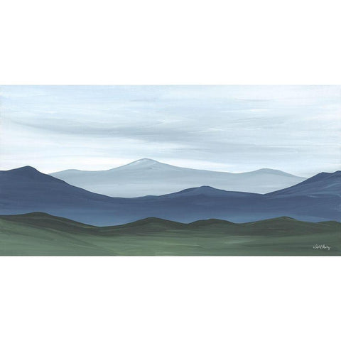 Storm Over the Mountains White Modern Wood Framed Art Print by Chavez, April