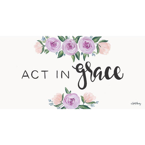 Act in Grace    White Modern Wood Framed Art Print by Chavez, April