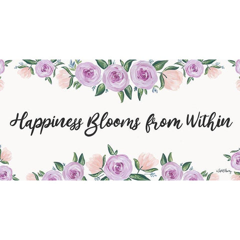 Happiness Blooms From Within Black Modern Wood Framed Art Print by Chavez, April