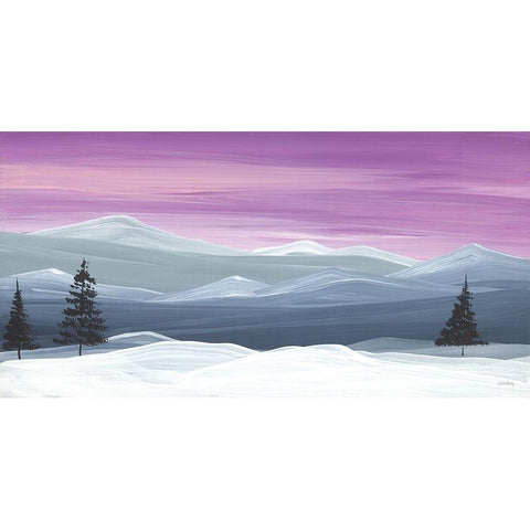 Winter Wonderland Gold Ornate Wood Framed Art Print with Double Matting by Chavez, April