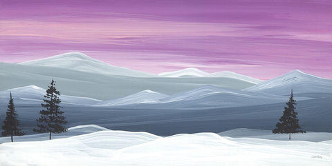 Winter Wonderland White Modern Wood Framed Art Print with Double Matting by Chavez, April